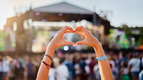 mensen luisteren naar muziek op Ardentes